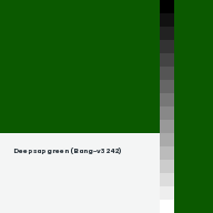 Color chip: Deep sap green (Bang-v3 242)