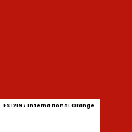 Color chip: FS 12197 International Orange