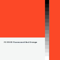 Color chip: FS 18913 Fluorescent Red Orange