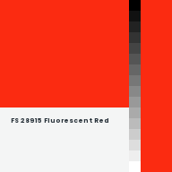 Color chip: FS 28915 Fluorescent Red