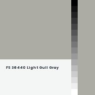Color chip: FS 36440 Light Gull Gray
