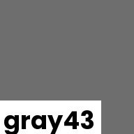 Color chip: gray43