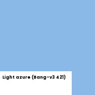 Color chip: Light azure (Bang-v3 421)