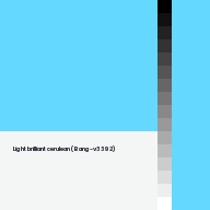 Color chip: Light brilliant cerulean (Bang-v3 392)