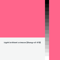 Color chip: Light brilliant crimson (Bang-v3 672)