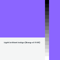 Color chip: Light brilliant indigo (Bang-v3 505)