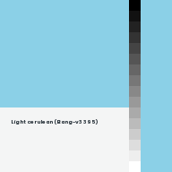 Color chip: Light cerulean (Bang-v3 395)