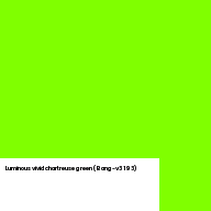 Color chip: Luminous vivid chartreuse green (Bang-v3 193)
