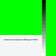 Color chip: Luminous vivid green (Bang-v3 248)