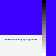 Color chip: Luminous vivid indigo (Bang-v3 506)
