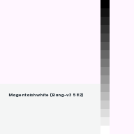 Color chip: Magentaish white (Bang-v3 582)