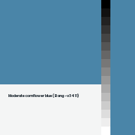 Color chip: Moderate cornflower blue (Bang-v3 411)