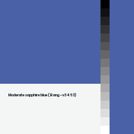 Color chip: Moderate sapphire blue (Bang-v3 453)