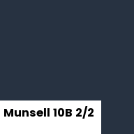 Color chip: Munsell 10B 2/2