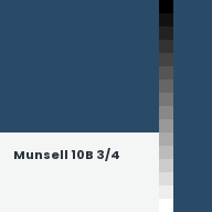 Color chip: Munsell 10B 3/4