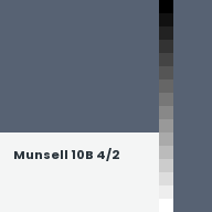 Color chip: Munsell 10B 4/2