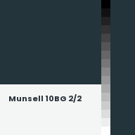Color chip: Munsell 10BG 2/2