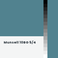 Color chip: Munsell 10BG 5/4