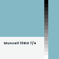 Color chip: Munsell 10BG 7/4