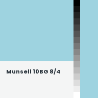 Color chip: Munsell 10BG 8/4