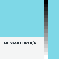 Color chip: Munsell 10BG 8/6