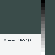 Color chip: Munsell 10G 3/2