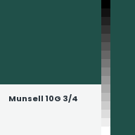 Color chip: Munsell 10G 3/4