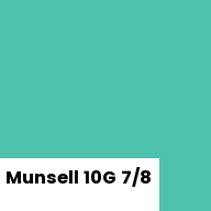 Color chip: Munsell 10G 7/8