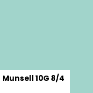 Color chip: Munsell 10G 8/4