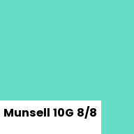 Color chip: Munsell 10G 8/8