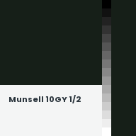 Color chip: Munsell 10GY 1/2