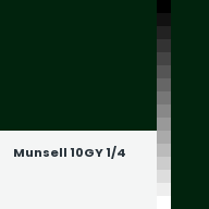 Color chip: Munsell 10GY 1/4