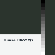 Color chip: Munsell 10GY 2/2