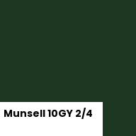 Color chip: Munsell 10GY 2/4
