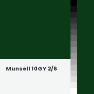 Color chip: Munsell 10GY 2/6