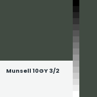 Color chip: Munsell 10GY 3/2