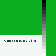 Color chip: Munsell 10GY 6/14