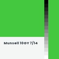 Color chip: Munsell 10GY 7/14