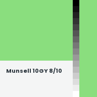Color chip: Munsell 10GY 8/10