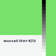 Color chip: Munsell 10GY 8/12