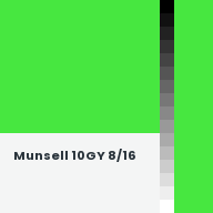 Color chip: Munsell 10GY 8/16