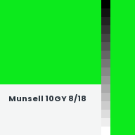 Color chip: Munsell 10GY 8/18
