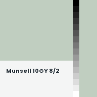 Color chip: Munsell 10GY 8/2