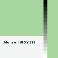 Color chip: Munsell 10GY 8/6