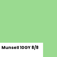 Color chip: Munsell 10GY 8/8