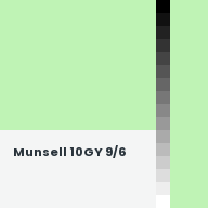 Color chip: Munsell 10GY 9/6