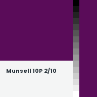 Color chip: Munsell 10P 2/10