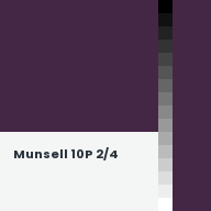 Color chip: Munsell 10P 2/4