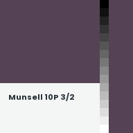 Color chip: Munsell 10P 3/2