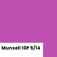 Color chip: Munsell 10P 5/14